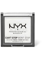 NYX Professional Makeup Can’t Stop Won’t Stop Mattifying Powder Kompaktpuder 6 g Nr. 11 - Bright Translucent