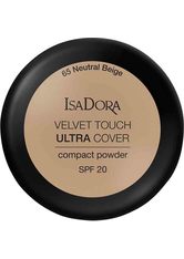 Isadora Velvet Touch Ultra Cover Compact Powder SPF 20 65 Neutral Beige 7,5 g Kompaktpuder