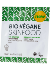 Bio:Végane Skinfood Bio Grüntee Tuchmaske für empfindliche Haut 1 Stck / 16 ml