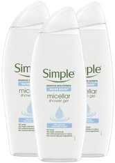 Simple Water Boost Micellar Shower Gel With Minerals & Plant Extracts 3 x 500ml