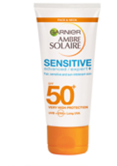 Garnier Ambre Solaire Face Cream Sensitive Advanced Protect SPF50+ 50ml
