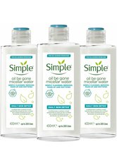 Simple Daily Skin Detox Oil Be Gone Micellar Water 3 x 400ml