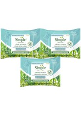 Simple Daily Skin Detox Matte & Clear Wipes For Oily Skin 3 x 20 wipes