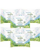 Simple Water Boost Hydrating Facial Cleansing Wipes 6 x 20 wipes