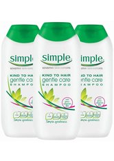 Simple Kind to Hair Gentle Care Shampoo 3 x 200ml