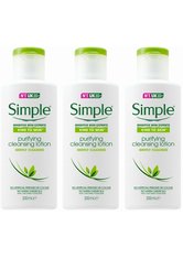Simple Kind To Skin Purifying Cleansing Lotion 3 x 200ml