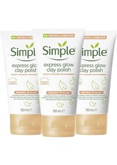 Simple Face Wash Express Glow Clay Polish 3 x 150ml