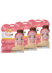yes to Grapefruit Vitamin C Glow-Boosting Bubbling Paper Single Use Mask (Pack of 3)