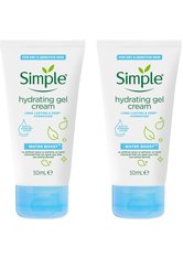 Simple Water Boost Hydrating Gel Cream For Hydrated Skin 2 x 50ml