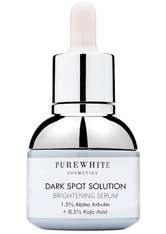 Pure White Cosmetics Dark Spot Solution Brightening Serum – 1,5% Alpha Arbutin + 0,5% Kojic Acid Feuchtigkeitsserum 30.0 ml