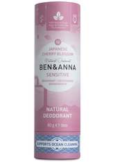 Ben & Anna Natural Deodorant Stick Sensitive Japanese Cherry Blossom Körperpflege 60.0 g