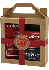 Unicorn Geschenk-Set mini-Apfel Haarseife 16g + sauer Spülung 10ml + Dudu Osun CLASSIC 25g rot Haarpflegeset