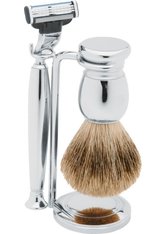 Erbe Shaving Shop Rasierset dreiteilig, Metall glänzend, Gillette Mach 3