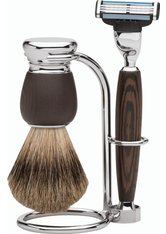 Erbe Shaving Shop Premium Design MILANO Rasiergarnitur Dachshaar & Mach3 Wengeholz Rasierset